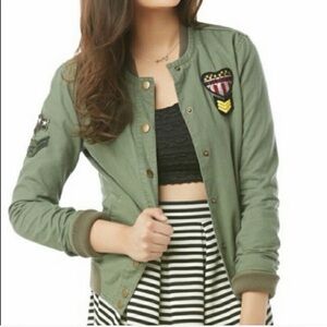 Bethany Mota Green Bomber Jacket
